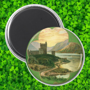 Aimant Vintage Saint-Patricks Jour Salutations Shamrock C