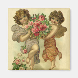 Aimant Vintage Saint-Valentin victorienne, Angels Roses