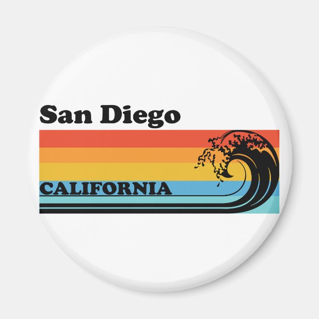 Aimant Vintage San Diego (Devant)
