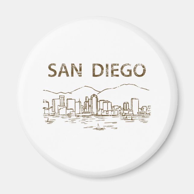 Aimant Vintage San Diego (Devant)