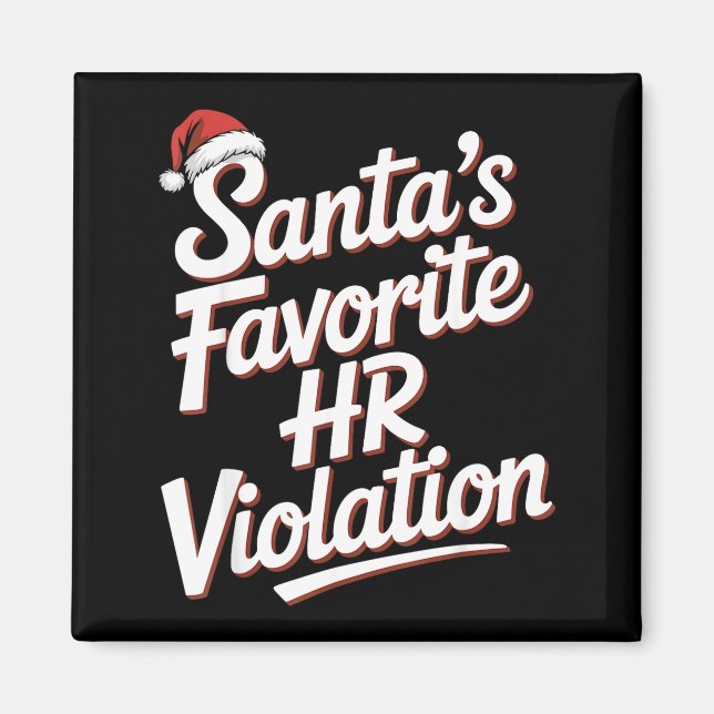 Aimant Vintage Sarcastic Retro Hr Violation Christmas Off (Devant)