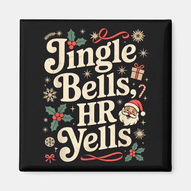 Aimant Vintage Sarcastic Retro Hr Violation Christmas Off (Devant)