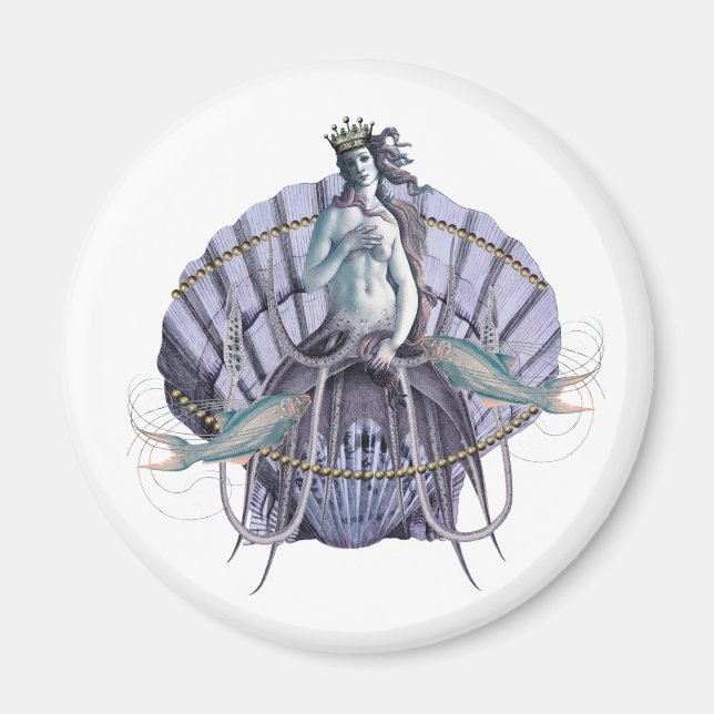 Aimant Vintage Sea Witch Collage  (Devant)