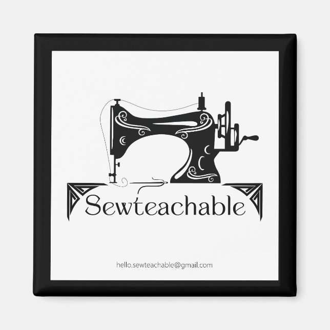 Aimant Vintage Sewing Machine, Sewteachable (Devant)