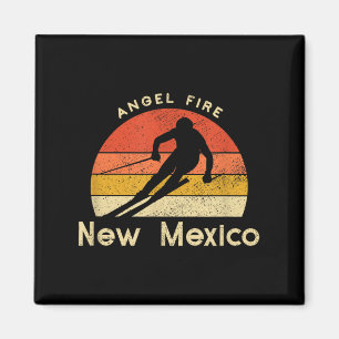 Aimant Vintage Ski Angel Fire Nouveau Mexique Mountain