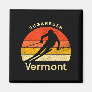 Aimant Vintage ski sugarbush vermont montagne