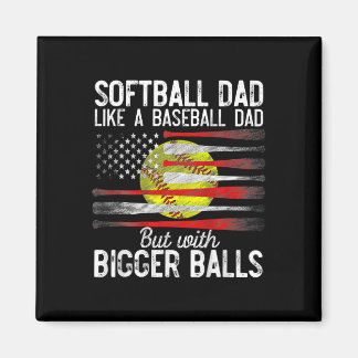 Aimant Vintage Softball Papa Comme Un Baseball Papa Flag