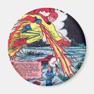 Aimant Vintage The Flame Comic Book Superhero