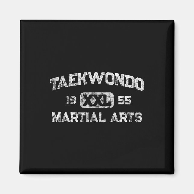 Aimant Vintage Tkd Taekwondo Student Martial Karate Marti (Devant)