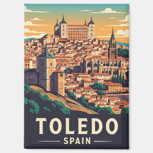 Aimant Vintage Toledo Espagne Alcazar Travel
