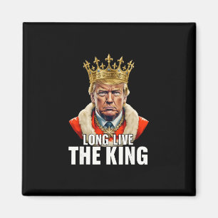 Aimant Vintage Trump Vive le roi American Patrioti