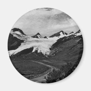 Aimant Vintage USA Alaska Worthington glacier été Canv