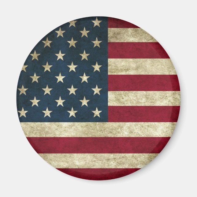 Aimant Vintage USA American Flag (Devant)