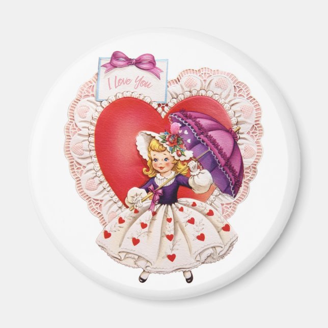Aimant vintage Valentine (Devant)