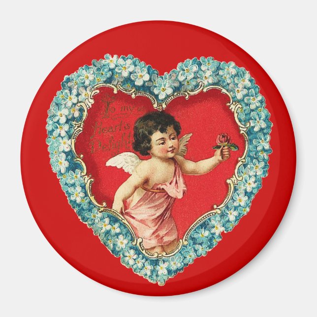 Aimant Vintage Valentine Heart (Devant)