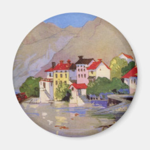 Aimant Vintage Village balnéaire Italie Tourisme