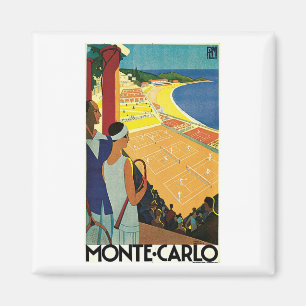 Aimant Vintage voyage de Monte Carlo Monaco