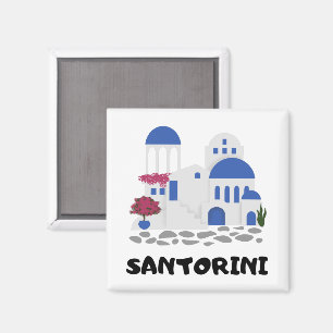 Aimant Vintage voyage de Santorin Grèce