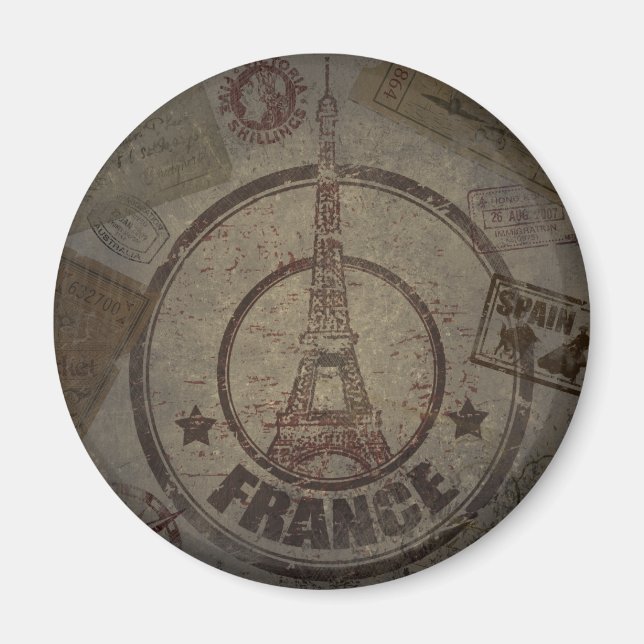 Aimant Vintage voyage désorganisé (Devant)
