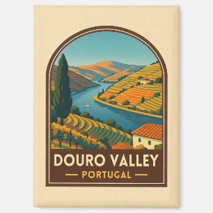 Aimant Vintage voyage Douro Valley Portugal Retro Pittore