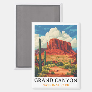 Aimant Vintage voyage du parc national du Grand Canyon