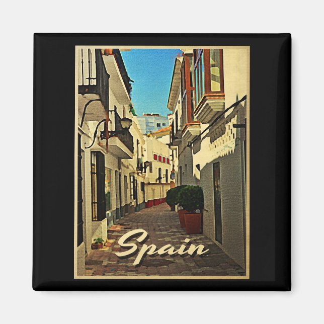 Aimant Vintage voyage espagnol (Devant)