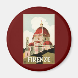 Aimant Vintage voyage Florence Firenze Italie Eglise Duom