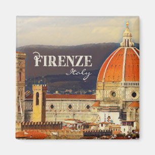 Aimant Vintage voyage Florence Firenze Italie Eglise Duom