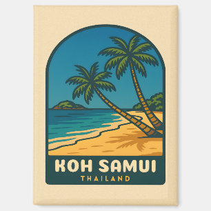 Aimant Vintage voyage Koh Samui Thaïlande Retro Beach
