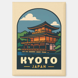 Aimant Vintage voyage Kyoto Japon paysage Pittoresque rét