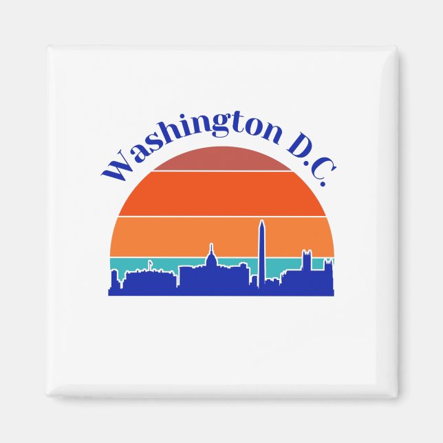 Aimant Vintage Washington D.C. (Devant)