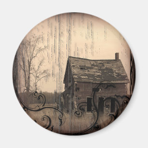 Aimant Vintage Western Rustic ferme Mariage campagnard