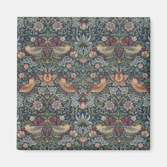 Aimant Vintage William Morris Strawberry Thief (Devant)