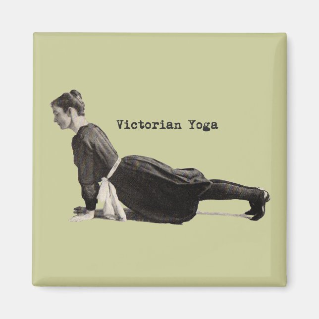 Aimant Vintage Yoga Woman Up Chien Antique (Devant)