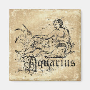 Aimant Vintage Zodiaque Verseau