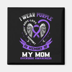 Aimant Violet en mémoire de ma mère Conscience de l'overd