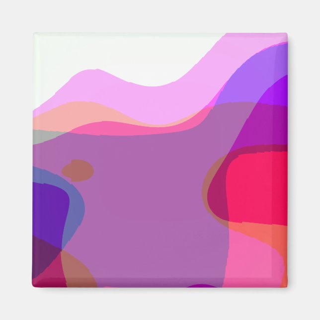 Aimant Violet Et Rose Art Abstrait 109 (Devant)