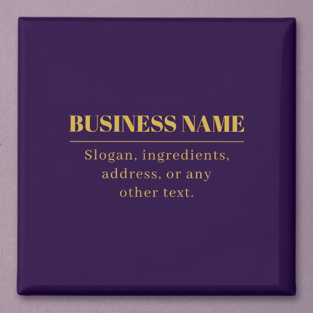 Aimant Violet foncé et nom d'entreprise ou message d'accu (Créateur téléchargé)