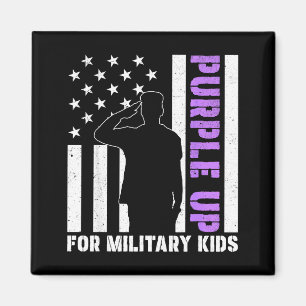 Aimant Violet pour les enfants militaires drapeau des Éta