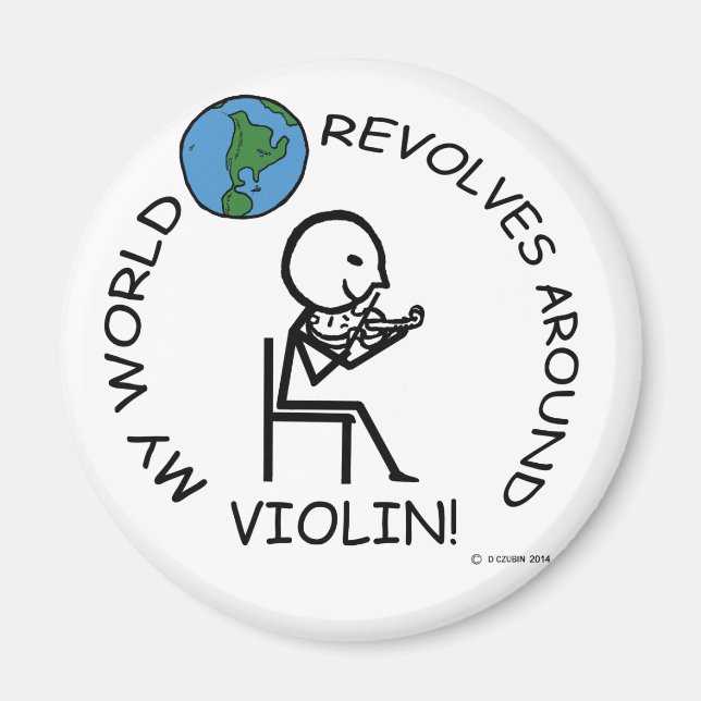 Aimant Violon - Le Monde tourne autour (Devant)