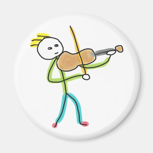 Aimant Violon Stickman (Devant)