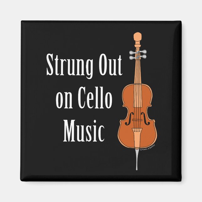Aimant Violoncelle à fond (Devant)