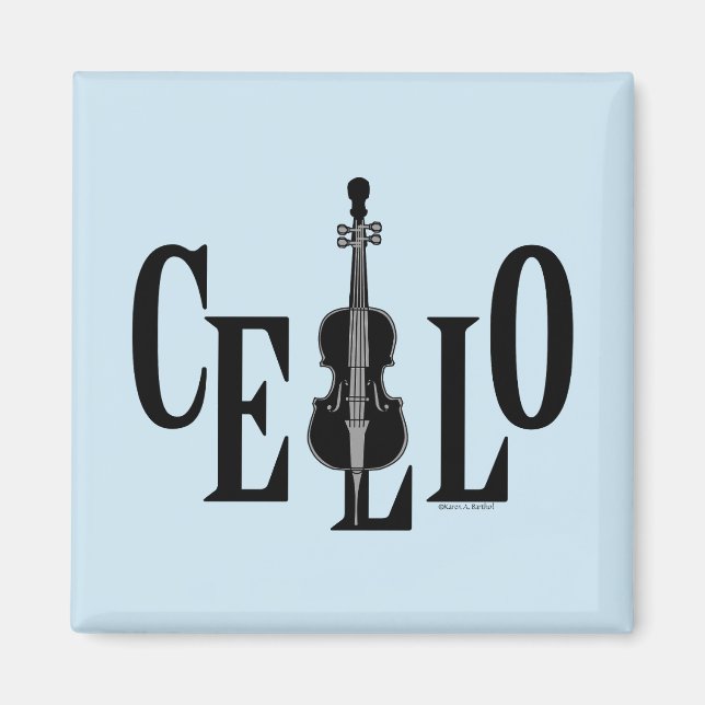 Aimant Violoncelle en violoncelle (Devant)