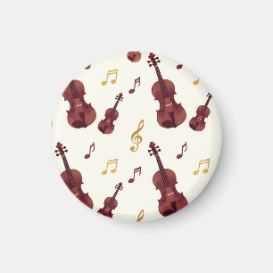 Aimant Violons musicaux motif sans couture