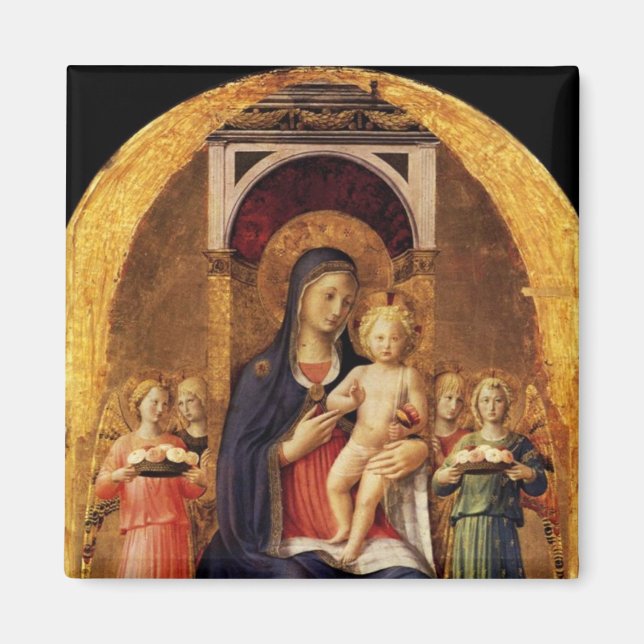 AIMANT VIRGIN WITH CHILD AND ANGELS (Devant)