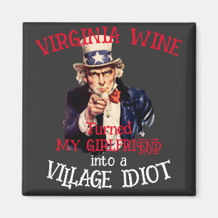 Aimant VIRGINIA Vin a transformé mon Village de copine