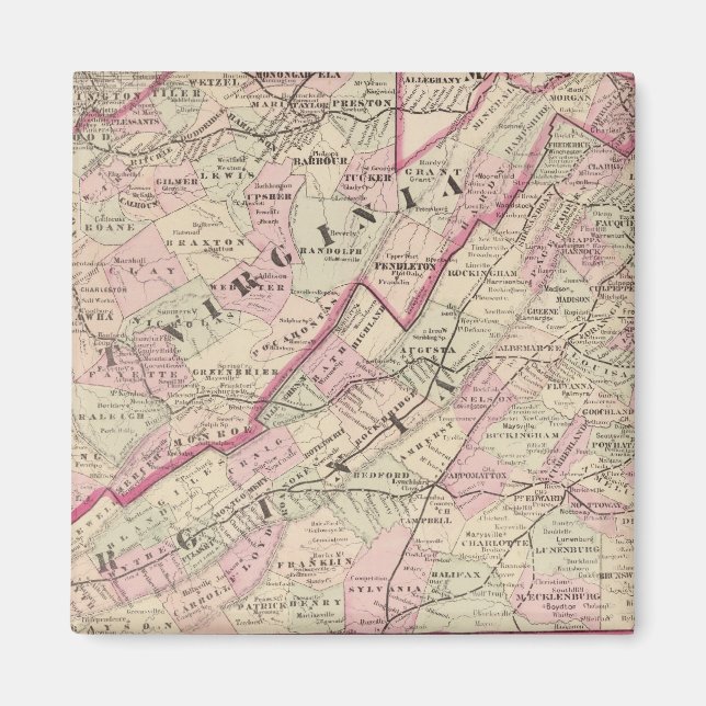 Aimant Virginie et Virginie-Occidentale (Devant)