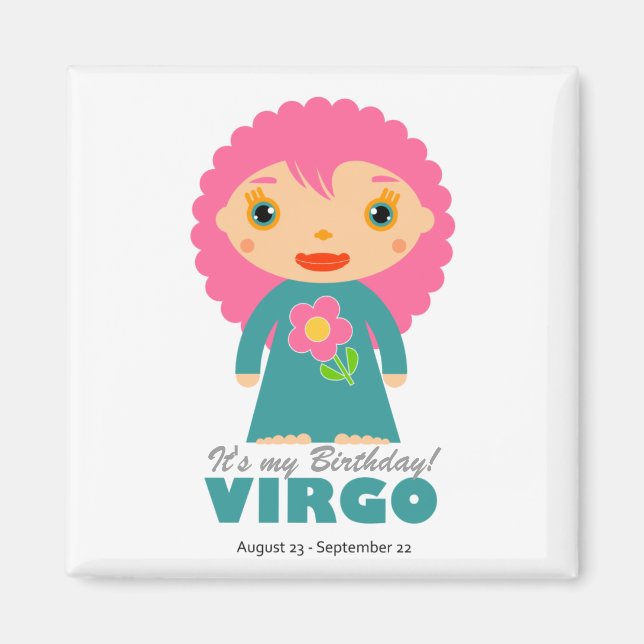 Aimant Virgo Zodiac pour enfants (Devant)