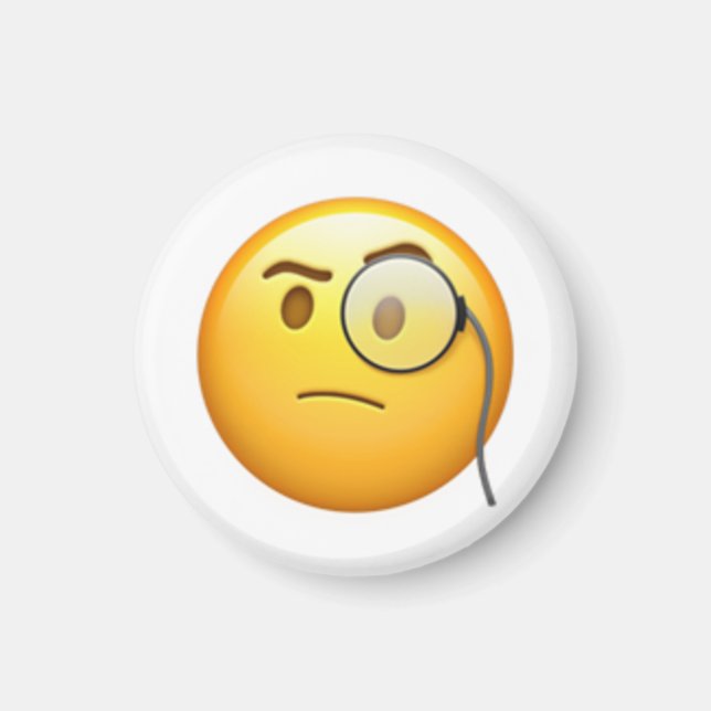 Aimant Visage avec Monocle - Emoji (Devant)