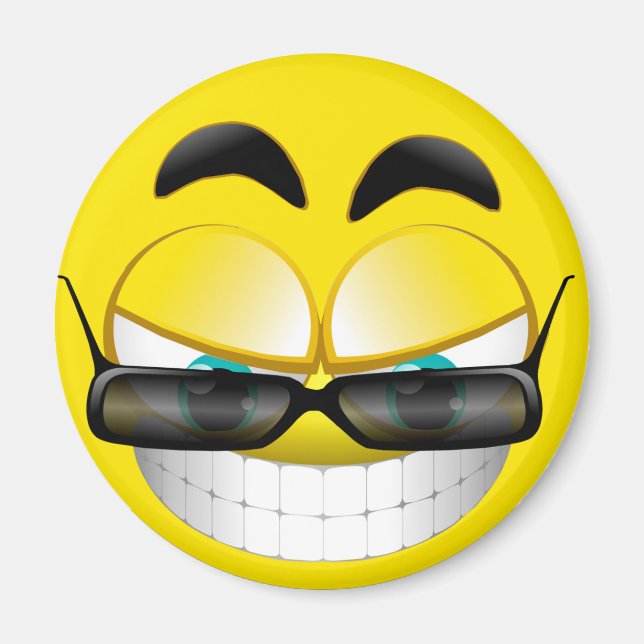 AIMANT VISAGE AVEC PARASOLS (Devant)